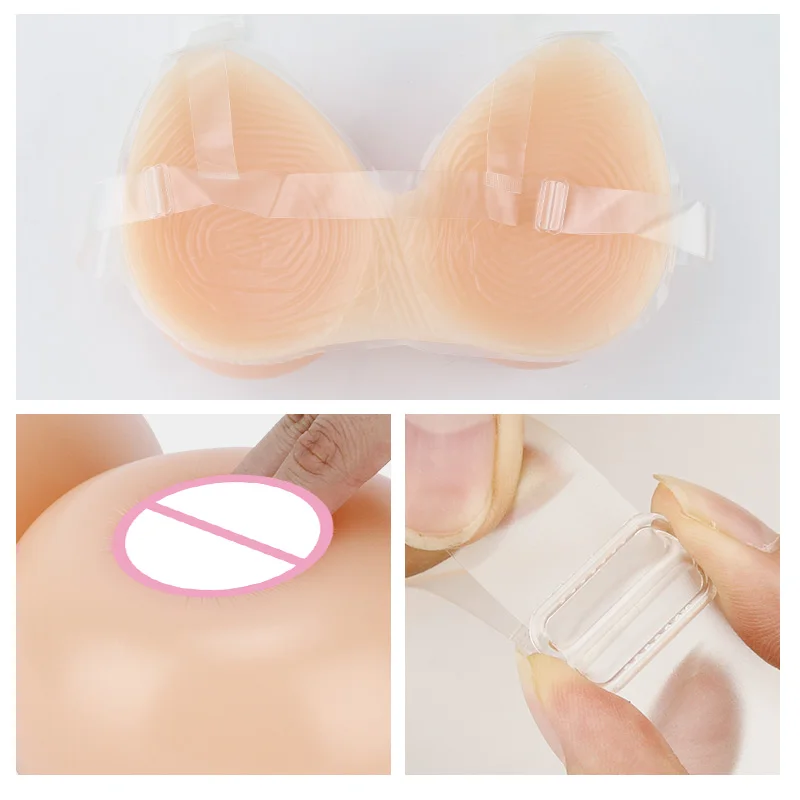 ONEFENG 600-1600g Silicone Fake Breast Forms for Cross Dresser Shemale Drag Queen Masquerade Halloween Toys Custume False Boobs