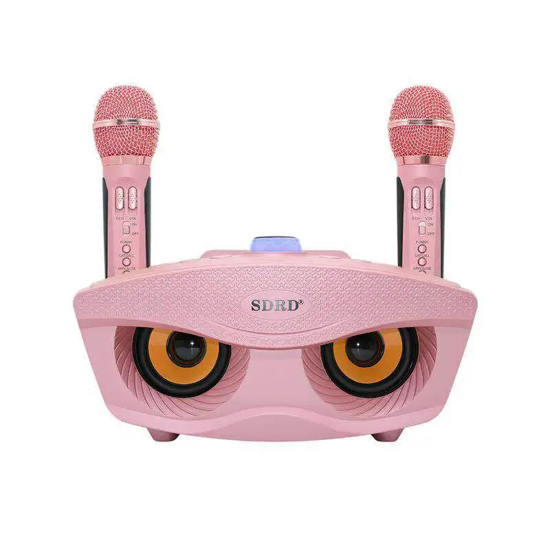 Sd306 duplo microfone sem fio bluetooth alto-falante sem fio móvel karaoke alto-falante estéreo sem fio conjunto