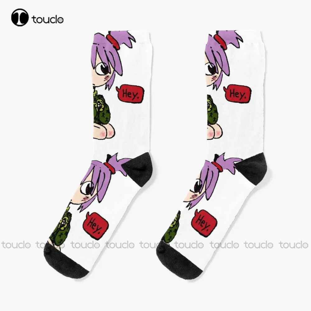 Vernan As Bulma Kneeling Socks White High Socks Personalized Custom Unisex Adult Teen Youth Socks 360° Digital Print Funny Sock