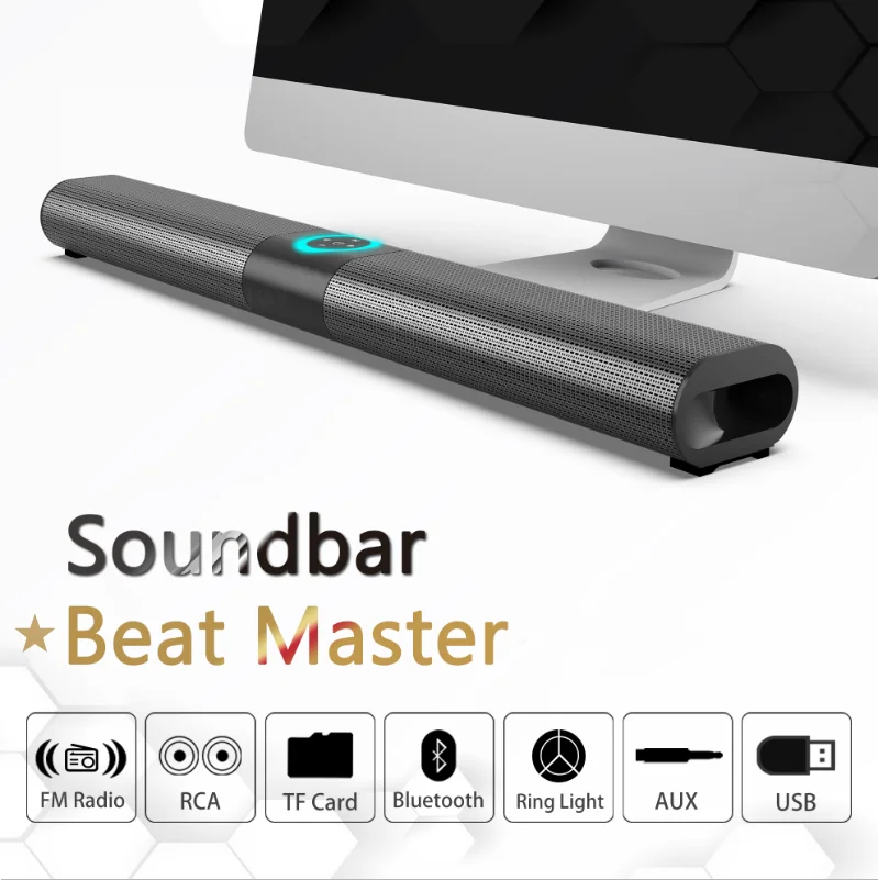 

Multi-function TV Soundbar Wireless Bluetooth Speaker AUX Subwoofer Bass Surround Speakers Remote Sound System For Home Theater