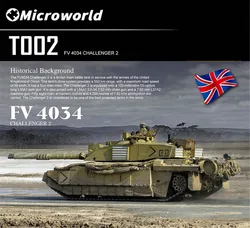 Microworld 3D Styling Tank Puzzle Toys Challenger 2 Tank Model Kits DIY Metal Jigsaw Teen Birthdays Gifts For Desktop Decoration