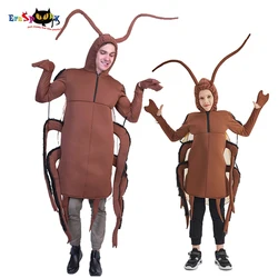 Eraspooky Funny Family Group Cosplay Carnival Cockroach Costume Adults Unisex Animal Jumpsuit Halloween Costume For Boys
