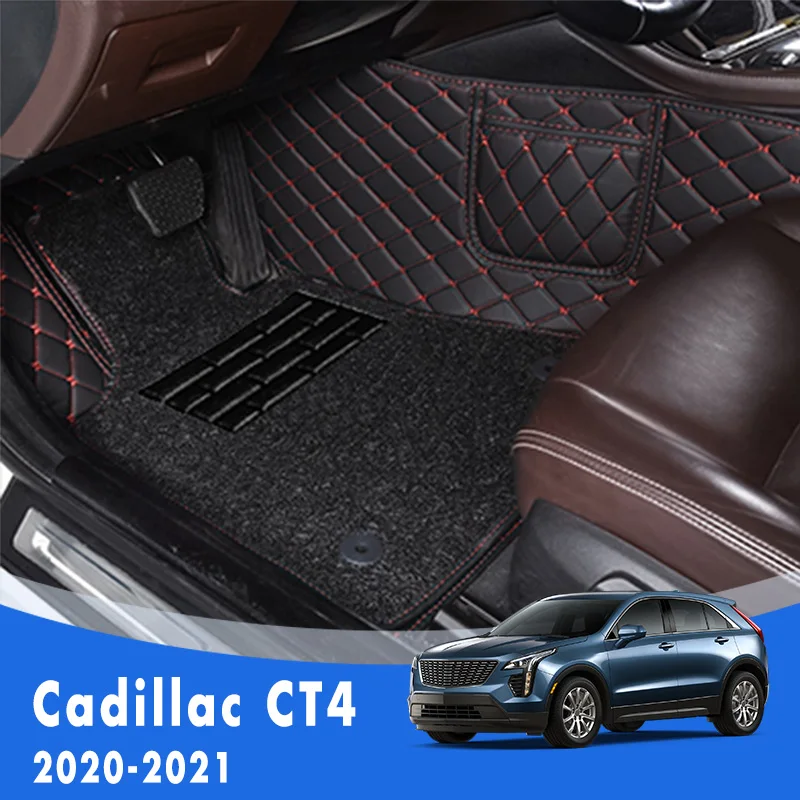 

Double Layer Wire Loop Carpets Car Floor Mats For Cadillac CT4 2021 2020 Automobiles, Parts Accessories full surround car mat