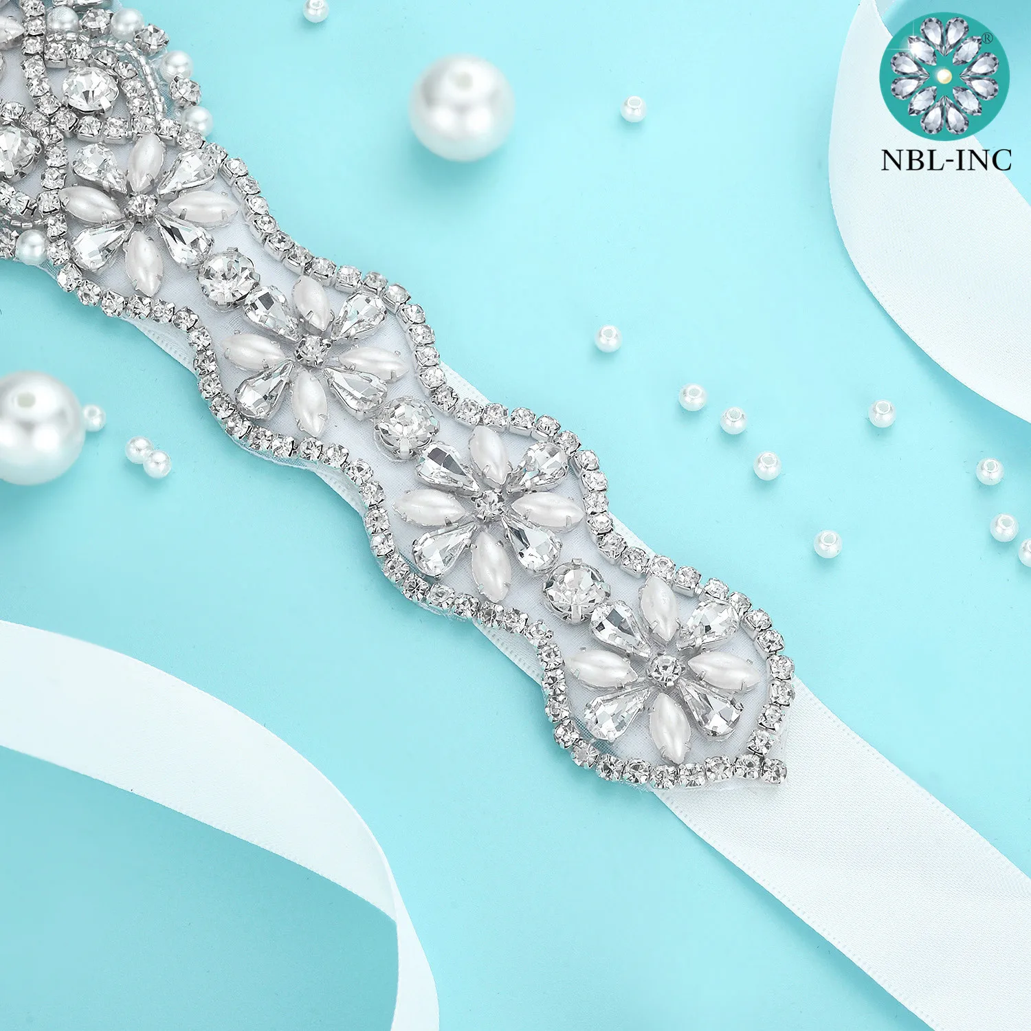 (1) Kim Cương Giả Cô Dâu Dây Đám Cưới Với Diamante Pha Lê Áo Cưới Phụ Kiện Tất Đai Áo Cưới WDD1046