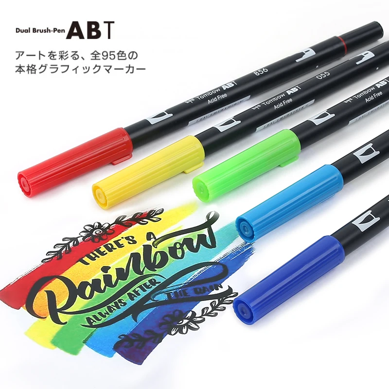 1pcs Tombow Dragonfly ABT Double Head Watercolor Brush BRUSH Pen Beginner Hand Painting Color Pen Student Stationery