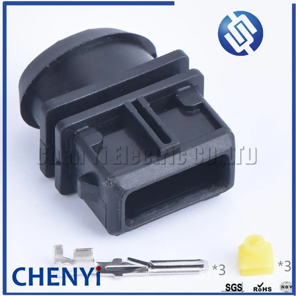 1 set 3 Pin waterproof wire harness cable sealed connector EFI(3.5) male or female of EV1 fuel Injector Connector 443906233