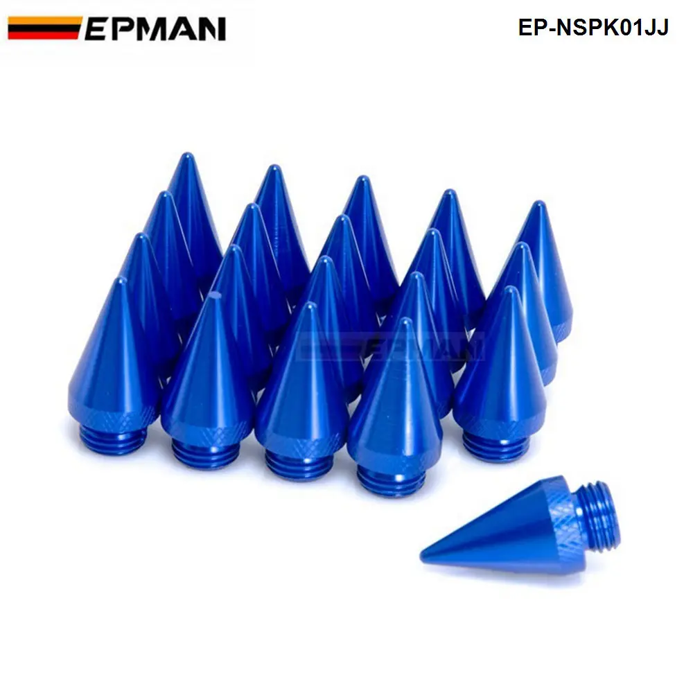 20PCS 범용 알루미늄 확장 튜너 스파이크 휠 림 러그 너트 Jdm Racing EP-NSPK01JJ 용 스피어 팁