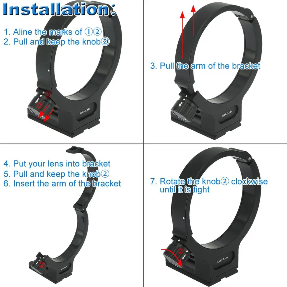 Haoge lmr-tl140 mocowanie do statywu pierścień do Tamron 100-400mm f/4.5-6.3 Di VC USD i 50-400mm F4.5-6.3 Di III VC VX obiektyw