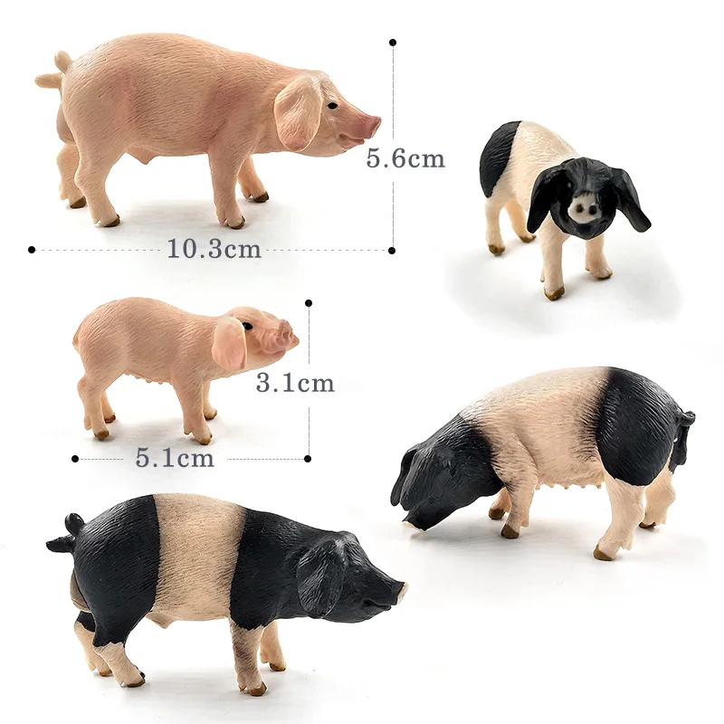 Miniatura Modelo Animal Figurines, Porco Pequeno, Gato, Cão, Coelho, Cabra, Ovelha, Pato, Decoração em miniatura do jardim de fadas, Acessórios para