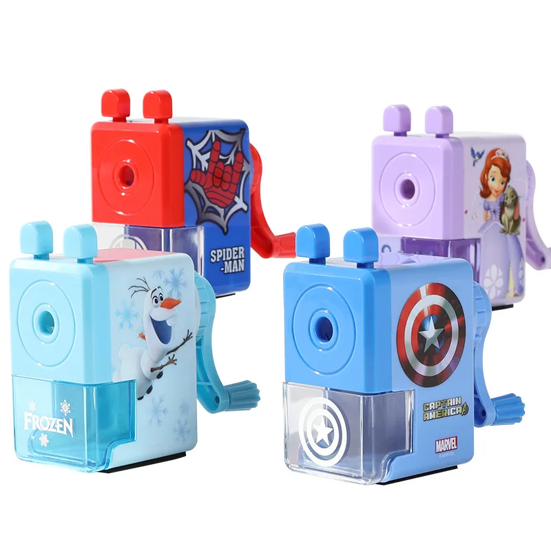 Disney Princess Elsa ดินสอ Sharpener การ์ตูน Marvel Iron Man รายการเครื่องเขียน Mickey Minnie ปากกามีด Art Sharpener ของขวัญ