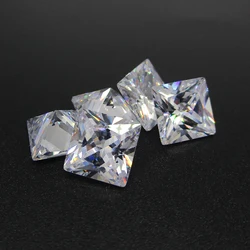 50pcs/Lot 2*2--5*5 Loose Various Colors CZ Gems 5A Square Cut Pink Garnet Synthetic Cubic Zirconia Stone Factory Wholesale Price