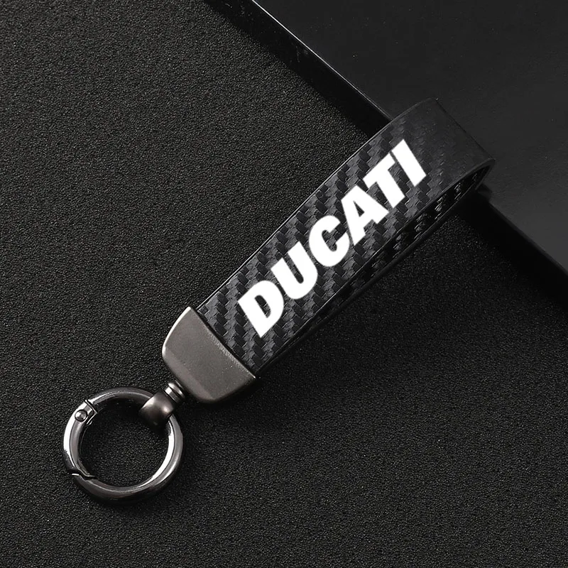 Leather Motorc keychain Horseshoe Buckle Jewelry for Ducati 796 795 821 Monster 696 400 Diavel Multistrada Scrambler accessories