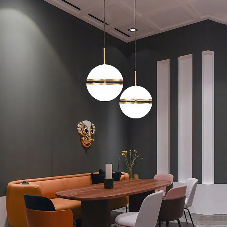 

Nordic Restaurant Small Chandelier Modern Minimalist Bar Counter Bedroom Bedside LED Personality Living Room Single Head Lamp