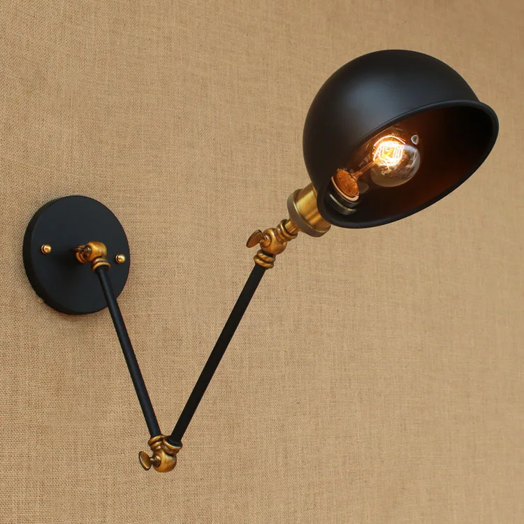 Đèn Chùm Phong Cách Retro Cánh Tay Edison Đèn Tường Vintage Mộc Mạc Đầm Tay Dài Treo Tường Công Nghiệp Đèn Sconce Appliques LED Pared