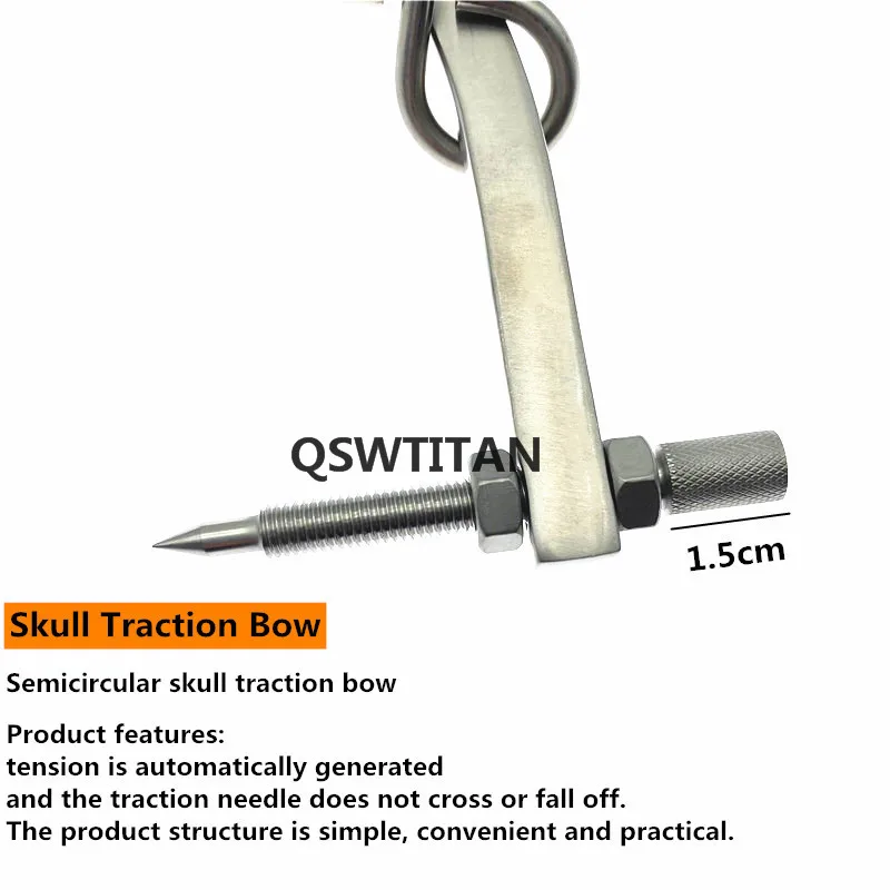 Gard well – pinces de Traction en forme de U, tête de mort avec broches de diamètre, Instrument orthopédique, Instruments chirurgicaux vétérinaires