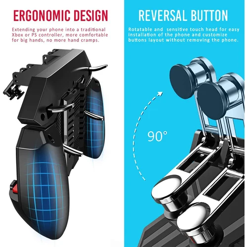 Imagen 2 del producto Mando de seis dedos AK77 para PUBG, para iPhone, Android, móvil, L1, R1
