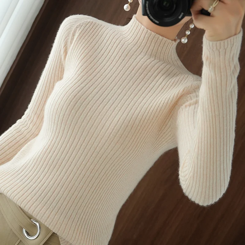 

2020Autumn winter clothes Women New Cashmere Sweater Woman Knitted Sweater Fashion Turtleneck Women Loose Sweater Pullover Women