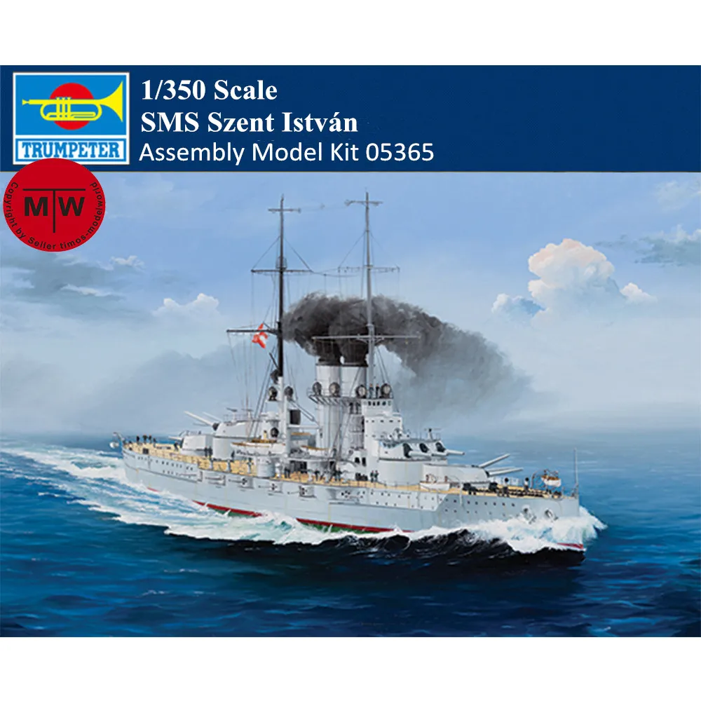 

Trumpeter 05365 1/350 Scale SMS Szent István Istvan Military Plastic Assembly Model Kit