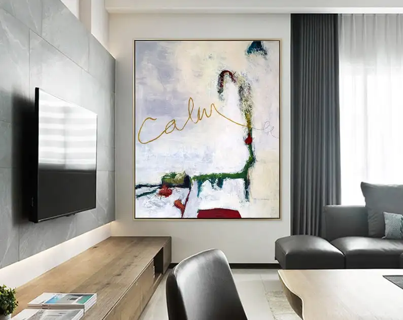 

Абстрактная живопись, оригинал, Большой акриловый холст, настенная живопись, минимальный экспрессиоизм, современная живопись, настенная живопись на холсте, спокойная