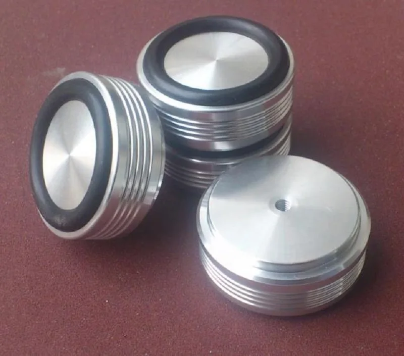 BRZHIFI aluminum feet (with rubber ring) for power amplifier/preamplifier/speaker D:44mm H:19mm