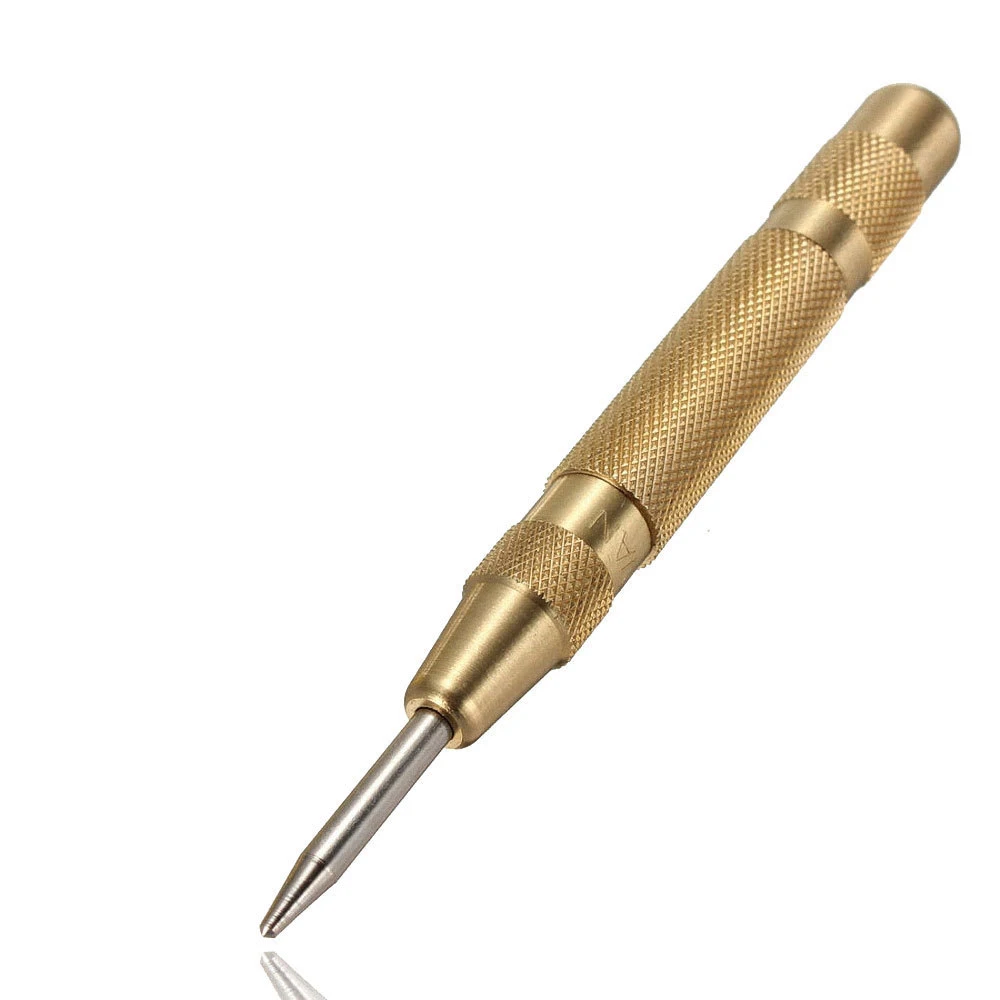 5 Inch Automatic Center Pin Punch Spring Loaded Marking Starting Holes Tool Wood Press Dent Woodwork Tool Drill Bit Hand Tools A