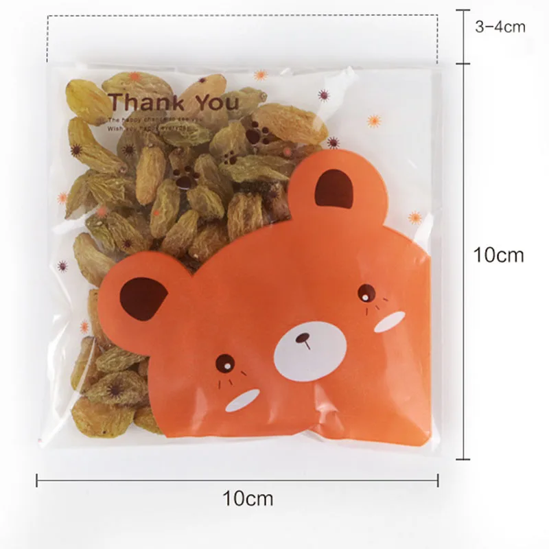 50pcs New Year Christmas Present Packaging Bag DIY Handmade Baked Goods Ziplock Bag Baby Shower Party Dessert Cellophane Pack