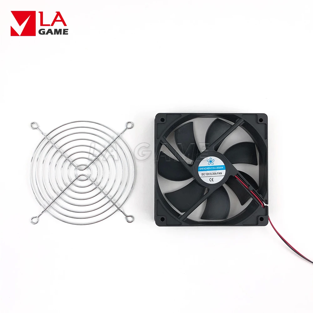 

120x120 12V Plastic Cooling Fans With 7 Leaves and grill Arcade Game Machine Parts computer case CPU cooling fan