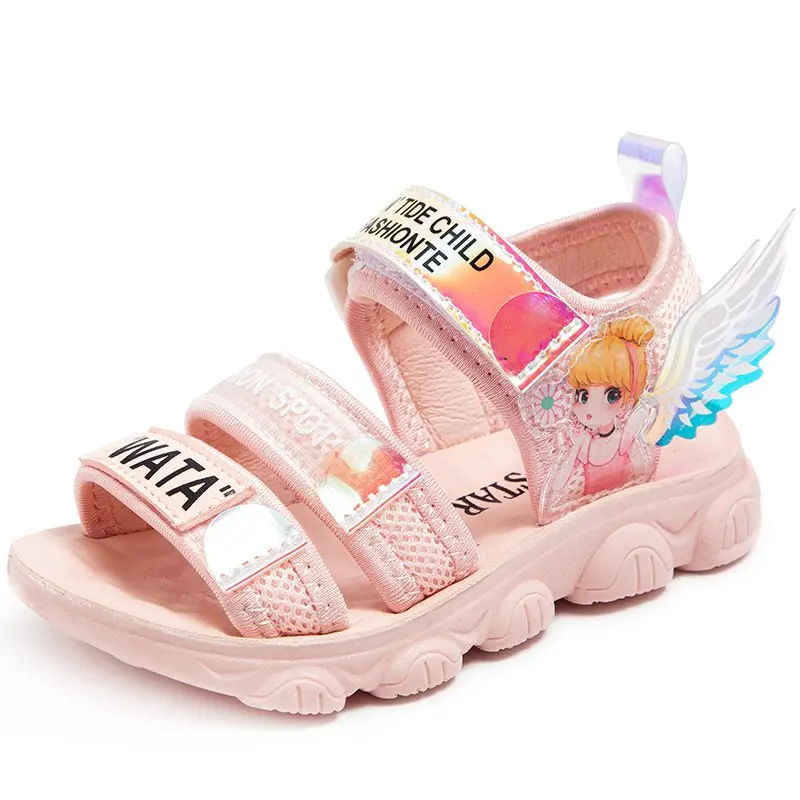 2021 Cool Summer Children Slippers Kid Girls Cute Beach Sandals Slippers Flip Flops Shoes Flower Flats Platform Heels Shoes