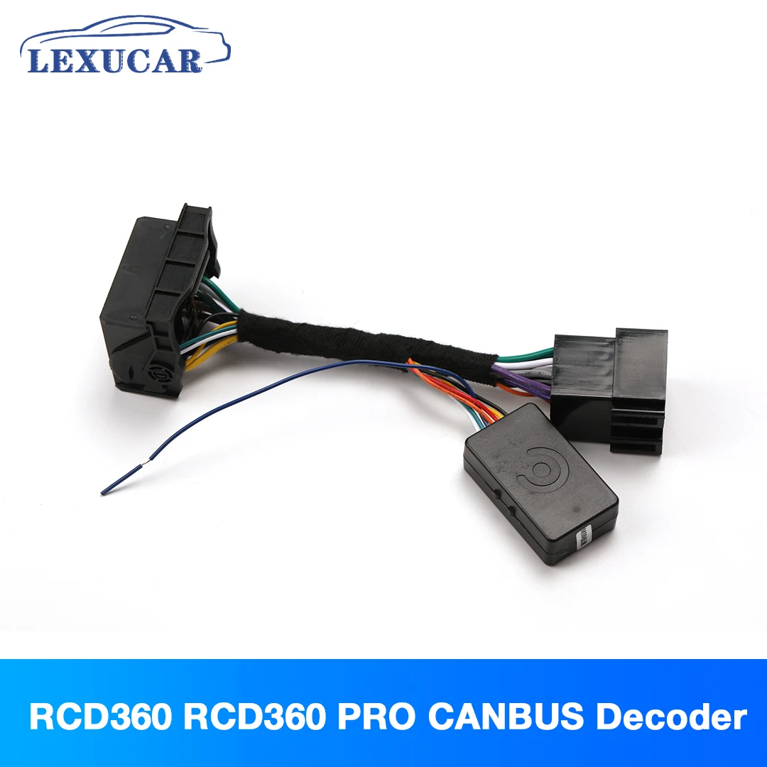 Plug & Play ISO Quadlock Adapter Cable CANBUS Decoder Simulator For VW RCD360 RCD360 PRO Car Low profile