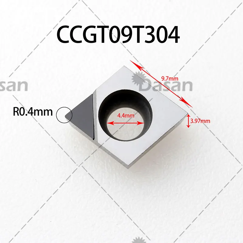 2 قطعة CCGT09T304 CBN PCD إدراج CCGT 09T308 CCGT09T302 مخرطة الماس إدراج أدوات تحول الداخلية للألمنيوم النحاس الصلب