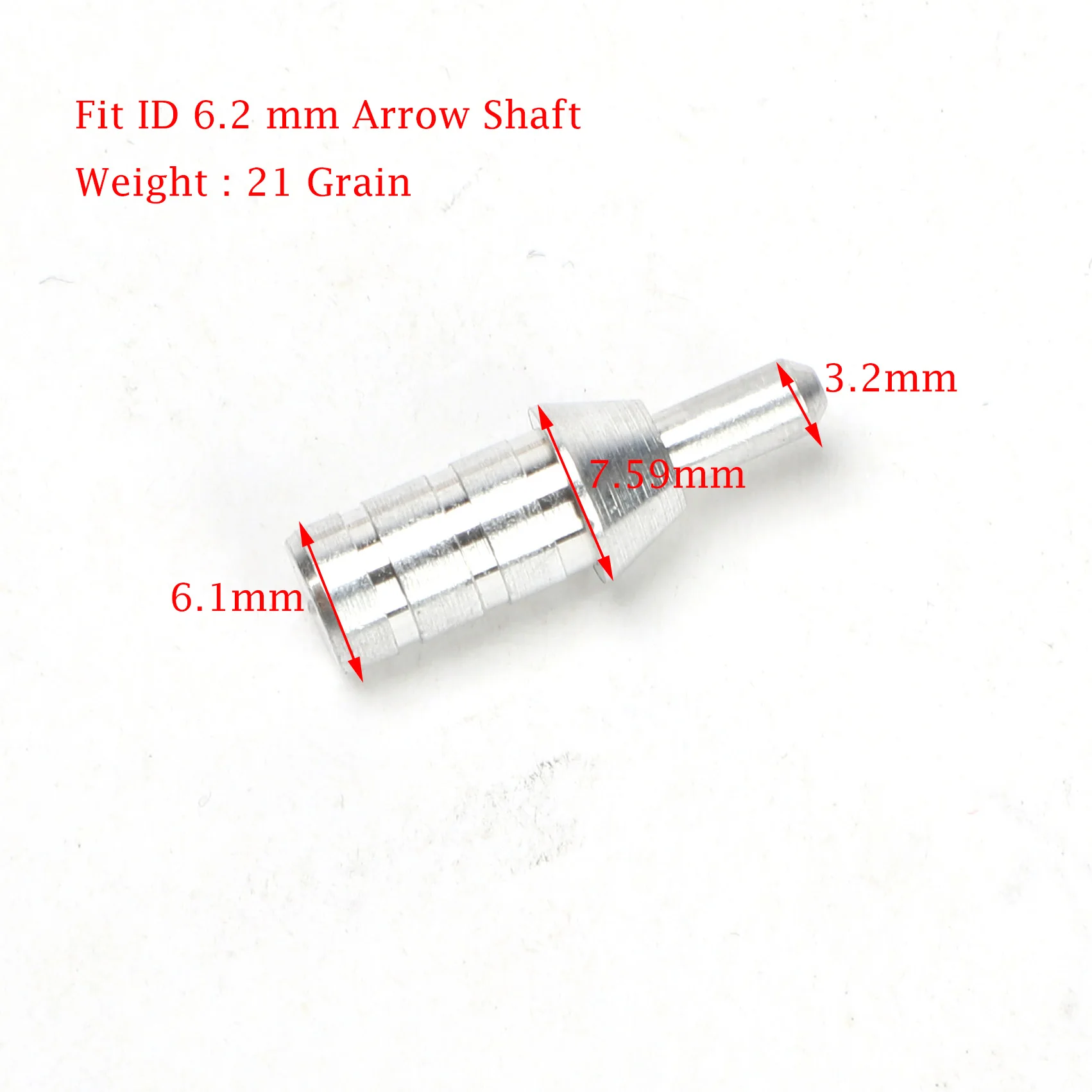 100 Chiếc Bắn Cung Nhôm Nock Pin Dành Cho Mũi Tên Trục ID 3.2 / 4.2 /5.2/6.2/8.0Mm cho Nock Hợp Chất Con Quay Quy Hồi Nơ Mũi Dài Mũi Tên