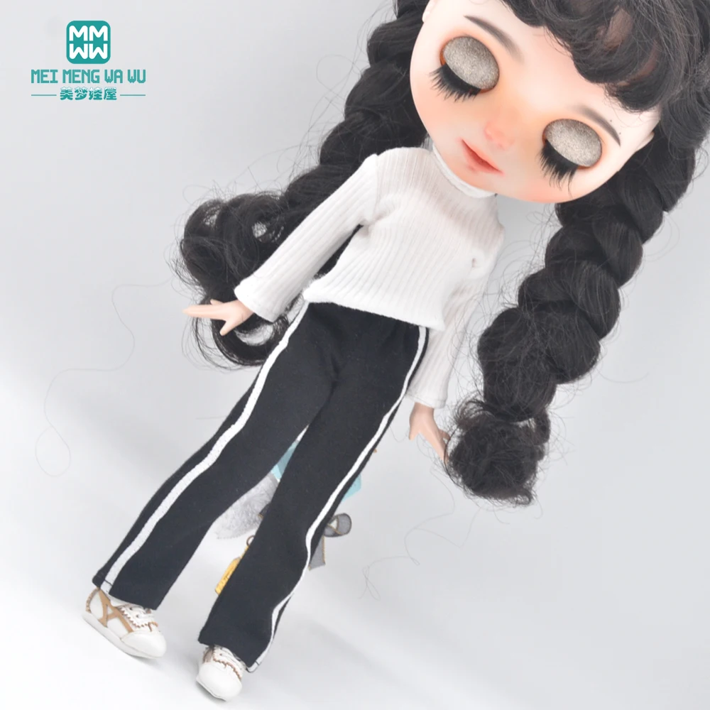 NEU 28-30cm Blyth Kleidung Azone OB22 OB24 Spielzeug Puppenzubehör Rollkragenpullover, Jogginghose, Schuhe – Detail 3