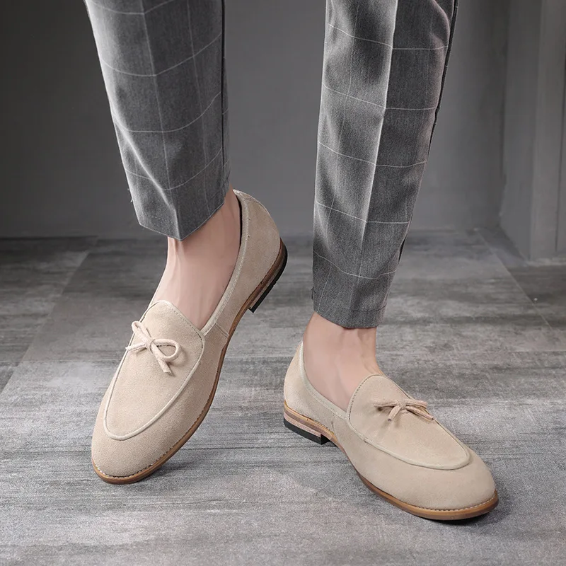 38-48 Men Casual Shoes Moccasins Genuine Leather Fashion Suede Elegant Comfortable Plus Size Breathable Brand Loafers Men