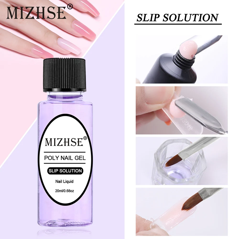 

MIZHSE 20ml Slip Solution Poly Nail Gel Quick Builder Nail Gel Nail Liquid Permanent Acrylic Nail Art Extension Manicure Tools