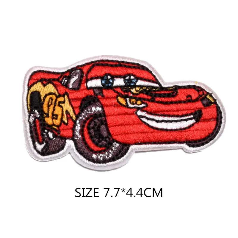 Car DIY  Iron-on Patches For Clothing Cute Cartoon Cars Set Patch Children T-shirt Dresses Accessory Appliques Badges