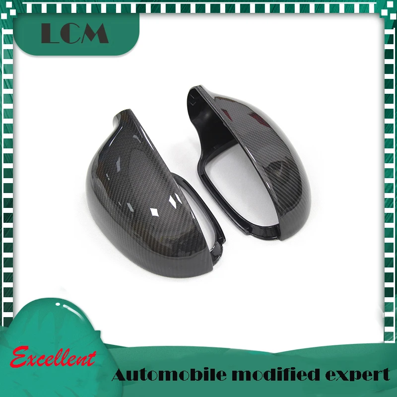 For Volkswagen For VW Golf 5 Replacement Style ABS+Real Carbon Fiber Body Side Rearview Mirror Cover 2006-2011 W/O Turn Signal