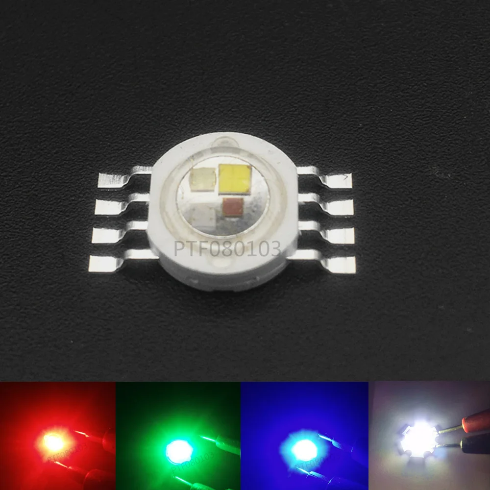 20 PZ RGBW (RGB + W) 4*3 W 12 W Lampada LED Emettitore Diodi Per L\'illuminazione del Palco Alto Potere HA CONDOTTO 45mil Circuito Integrato di