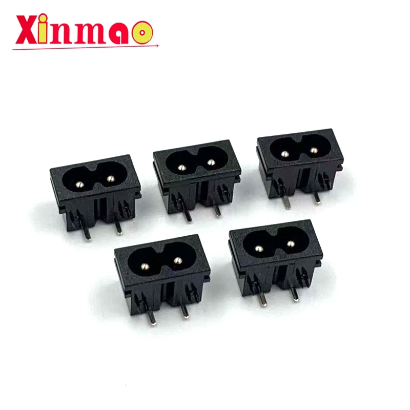 5 قطعة مخرج طاقة التيار المتناوب اثنين ثقوب 22*12 مللي متر مجلس 2.5A250V 8-نوع ثمانية دبوس المقبس BX-180-H01 التيار المتناوب السلطة التبديل المقبس موصل النحاس #4