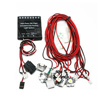 G.T.POWER High Power 3W Flight Simulated Flashing Light System LED Light for RC Airplane Fixed-wing Aircraft  RC Parts