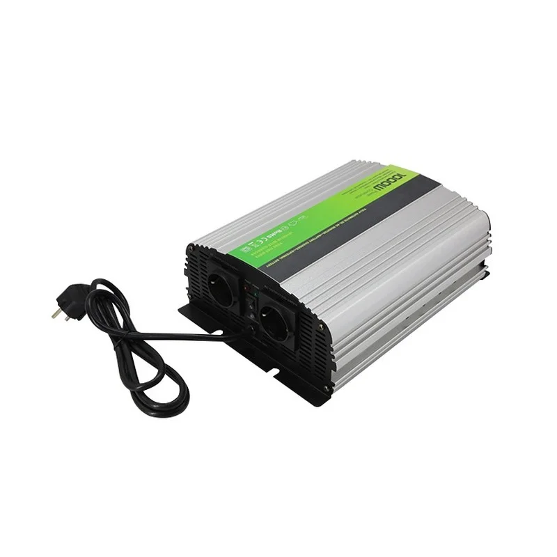 

Pure sine wave solar power inverters with battery 1000W 12v 24v DC to AC 110v 220v converter with charger 15A