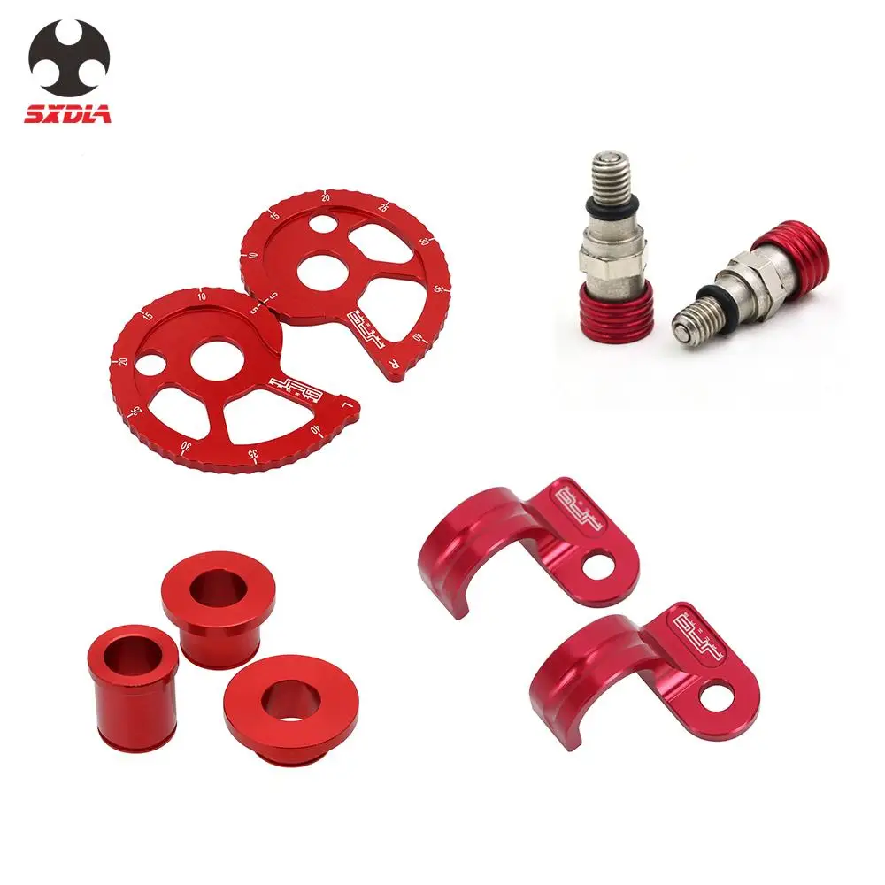 Motorcycle Fork Bleeder Air Valve Screw Front Rear Wheel Hub Spacers Brake Hose Snap Chain Adjuster For HONDA XR250R 1996-2004