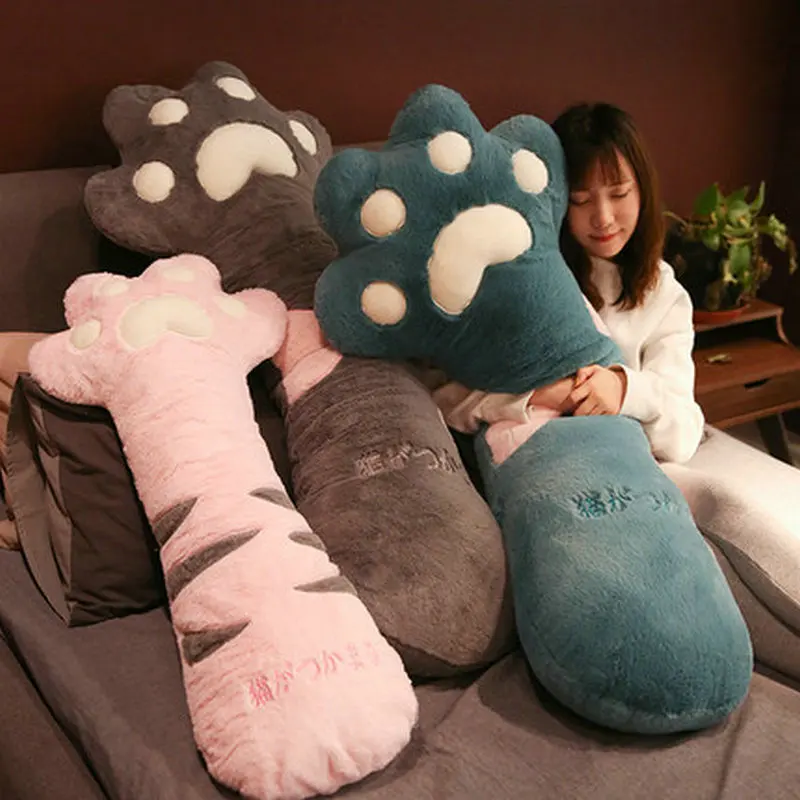 70-140cm Cat's Paw Plush Toys Stuffed Lovely Long Doll Soft Sleep Pillows Creative Sofa Gifts