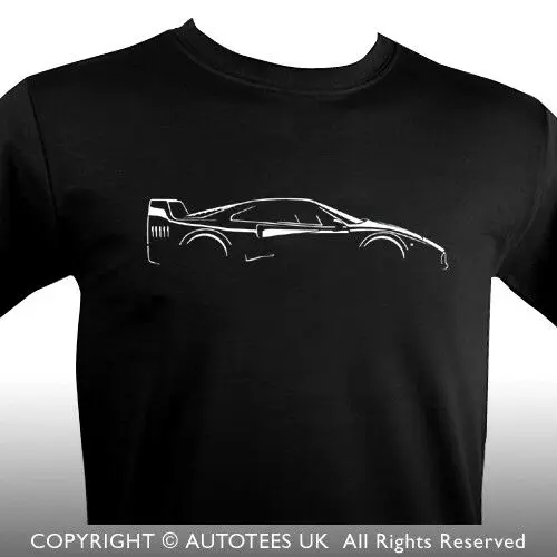 Unique F40 Autotees Car Sports Car Enthusiasts T-Shirt. Summer Cotton Short Sleeve O-Neck Men's T Shirt New S-3XL