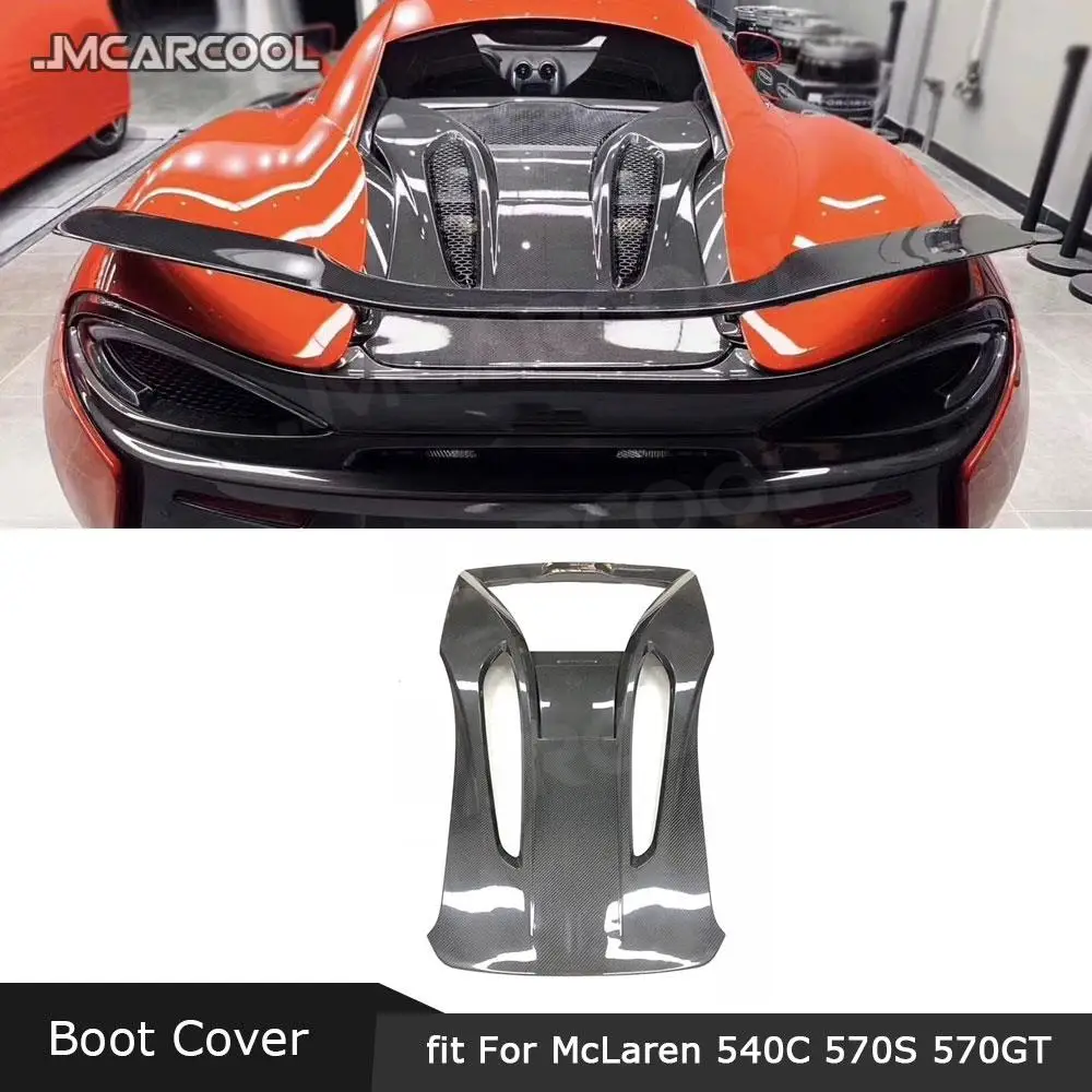 

Dry Carbon Fiber Rear Trunk Roof Cover Boot Lid Tail Trim Cap O Style Accessories For McLaren 540C 570S 570GT