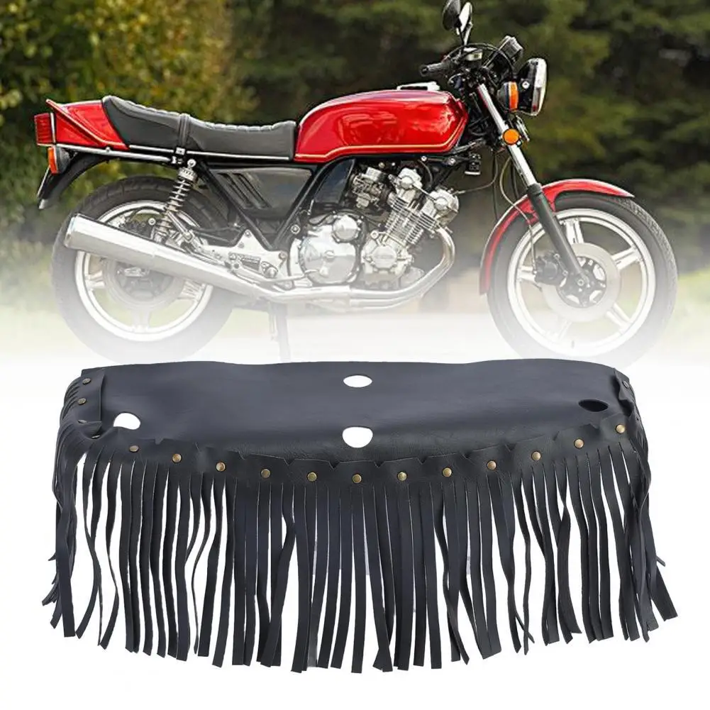 

2Pcs Floorboard Fringe Cool Vintage Faux Leather Front Pedal Classic Foot Pegs Cover Tassel for Glide Motorcycle