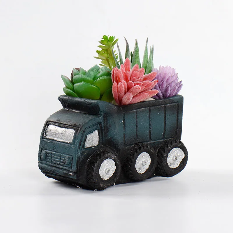 

Silicone Mold for Concrete Planter Cute Car Mould Handmade Cement Flower Pot Decorations