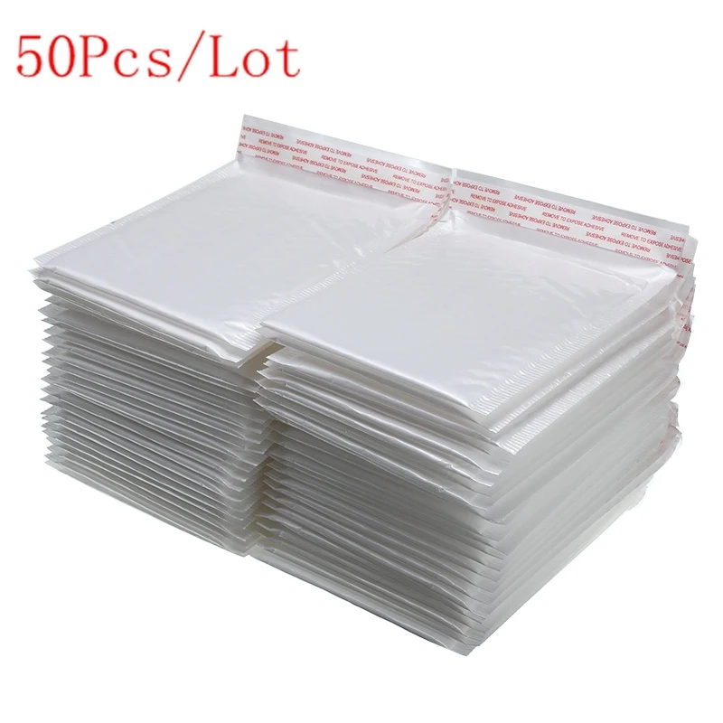 10/20/30/50 PCS/Lot White Foam Envelope Bag Different Specifications  Mailers Padded Shipping Envelope With Bubble Mailing Bag