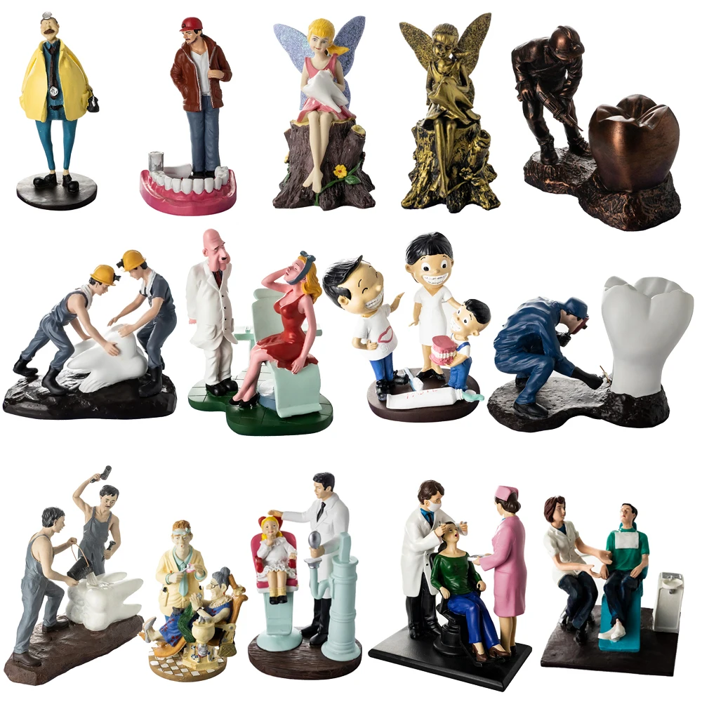 

Teeth Figurines Ornament Resin Dental figure Image decorate Supplies Clinic Office Desktop Sculpture Decoration Dentist Gifts