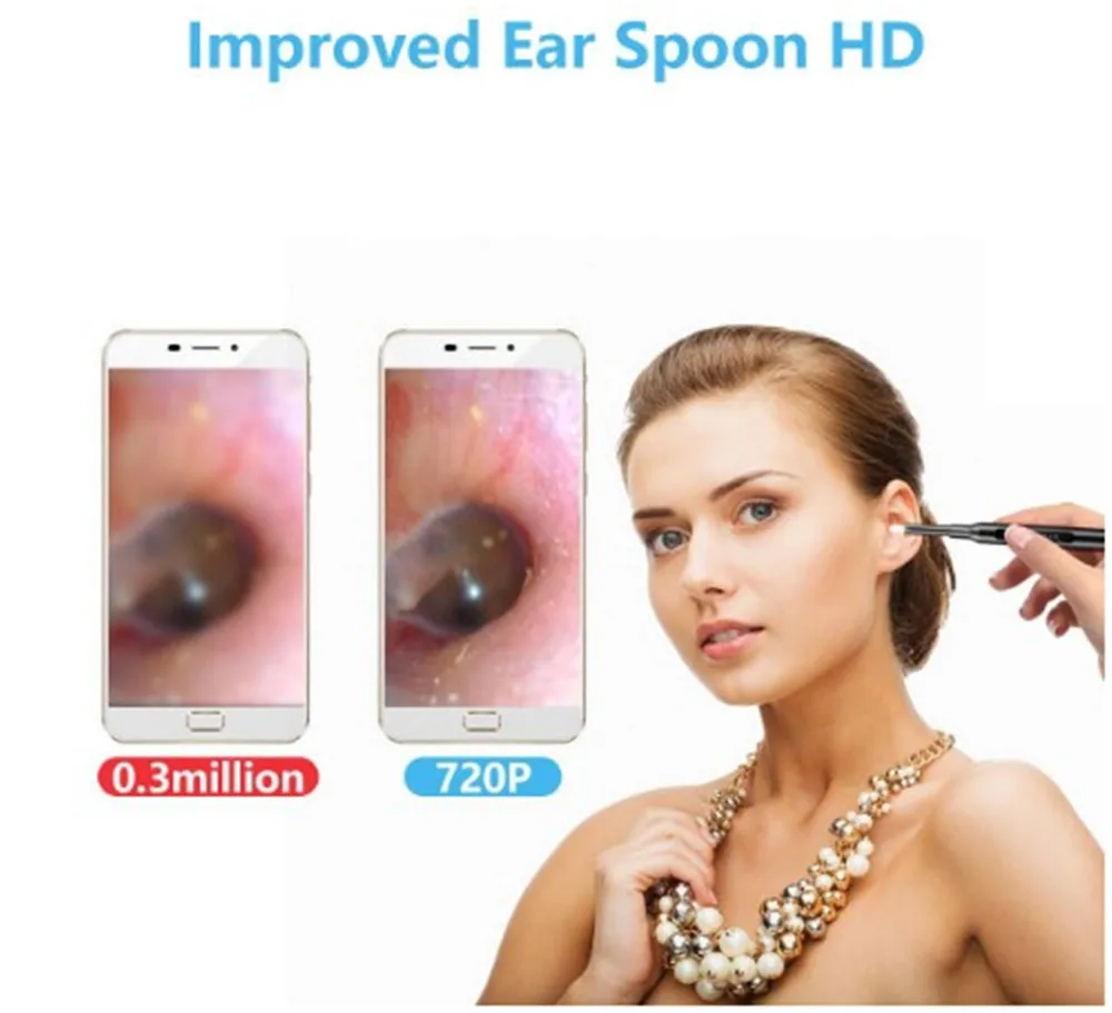 3.9mm 720P  3in1 USB Earpick Endoscope Otoscope Ear Camera Inspection Tool For Android Microscope