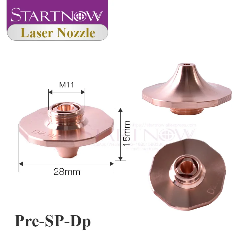 Startnow Fiber Laser Cutting Nozzle Single Double Layer For Precitec SP Series HANS Cutting Machine Parts Laser Nozzle Dia28mm